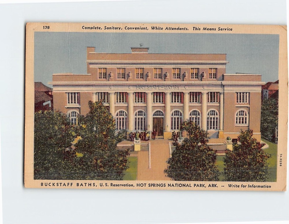 Postcard Buckstaff Baths US Reservation Hot Springs National Park Arkansas USA