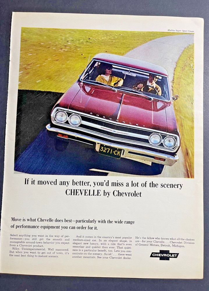 Magazine Advertisement 1965 Chevrolet Chevelle