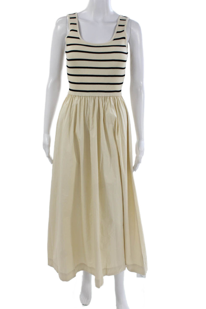 Moon River Womens Ivory Striped Viscose Sleeveless Maxi Dress Nautical Size SFree Shipping in US $100+ Orders | $6.95 Orders Below