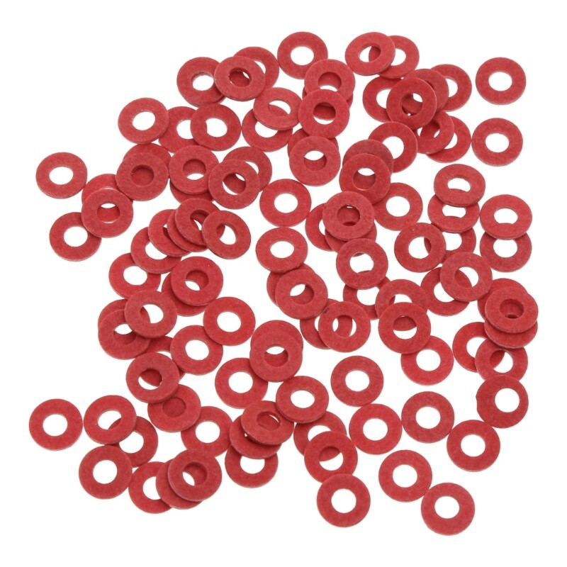 Fiber Motherboard Insulating Washers Spacer Red Pack of 100 8cm / 3cm Diameter