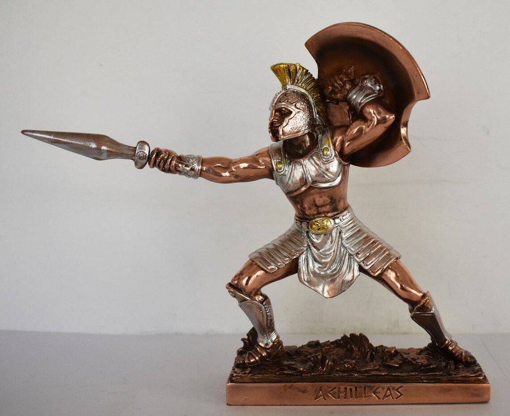 Achilles - Greek Hero - Trojan War - Homer's Iliad - Copper Plated Alabaster-image