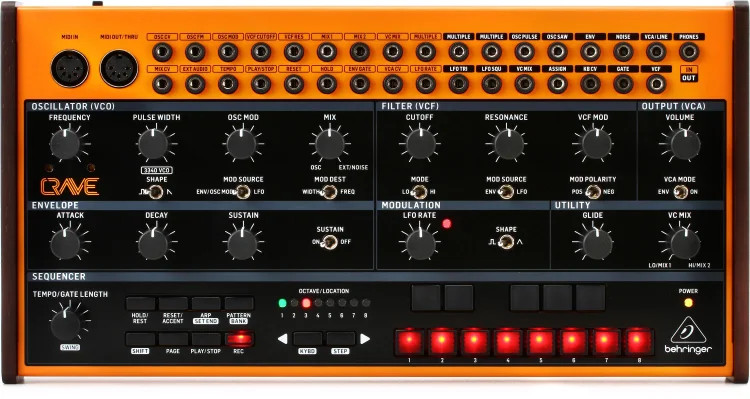 Behringer Crave Analog Synthesizer with Sequencer