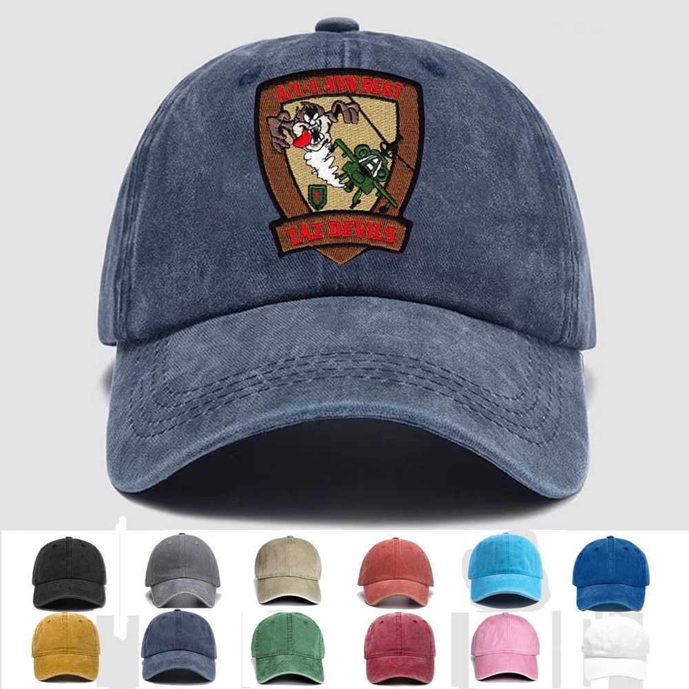 Custom Embroidered Hat 1 Battalion 1st Aviation Regiment A Company, Veteran Cap