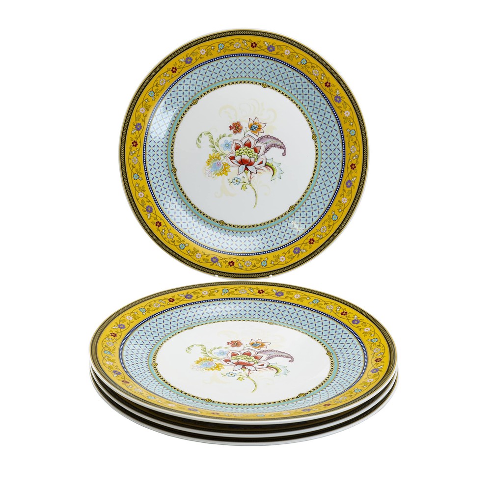 Emperor Garden 10.5-Inch Multicolor Porcelain Dinner Plates Set of 4 for Elegant Dining Y6495 Adds Vibrant Style to Your Tableware Collection