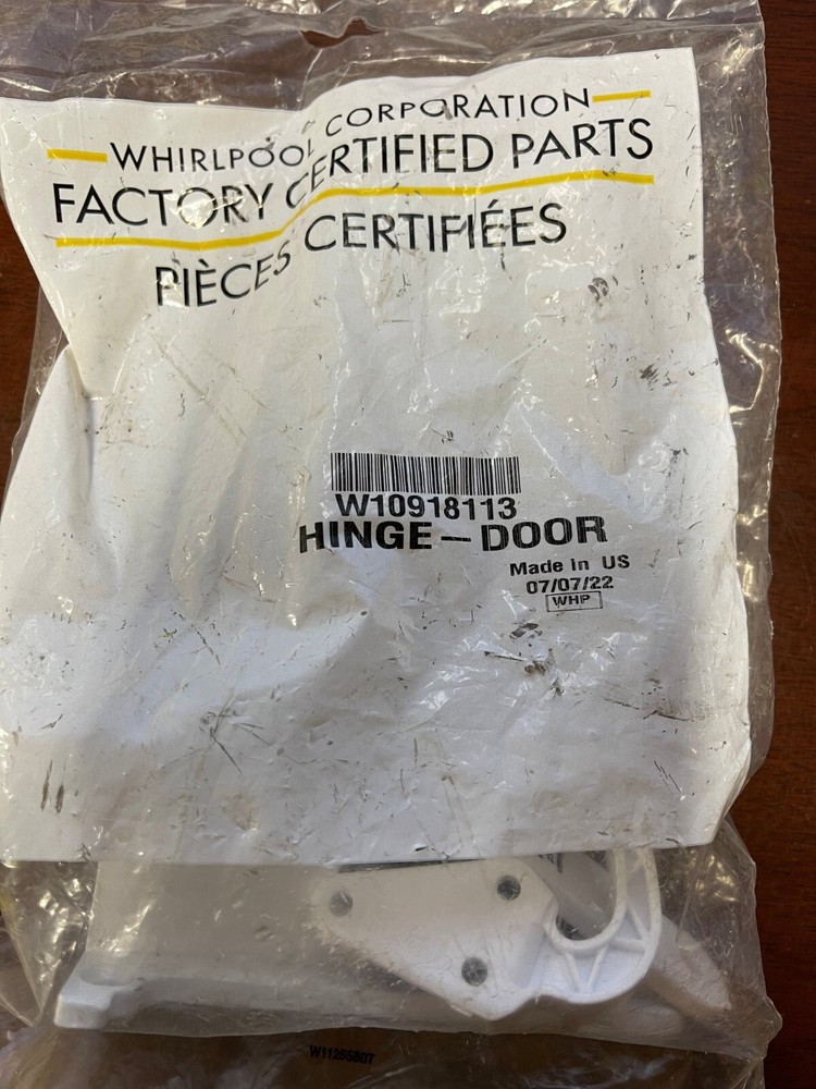 WHIRLPOOL REFRIGERATOR CENTER HINGE PART # W10918113