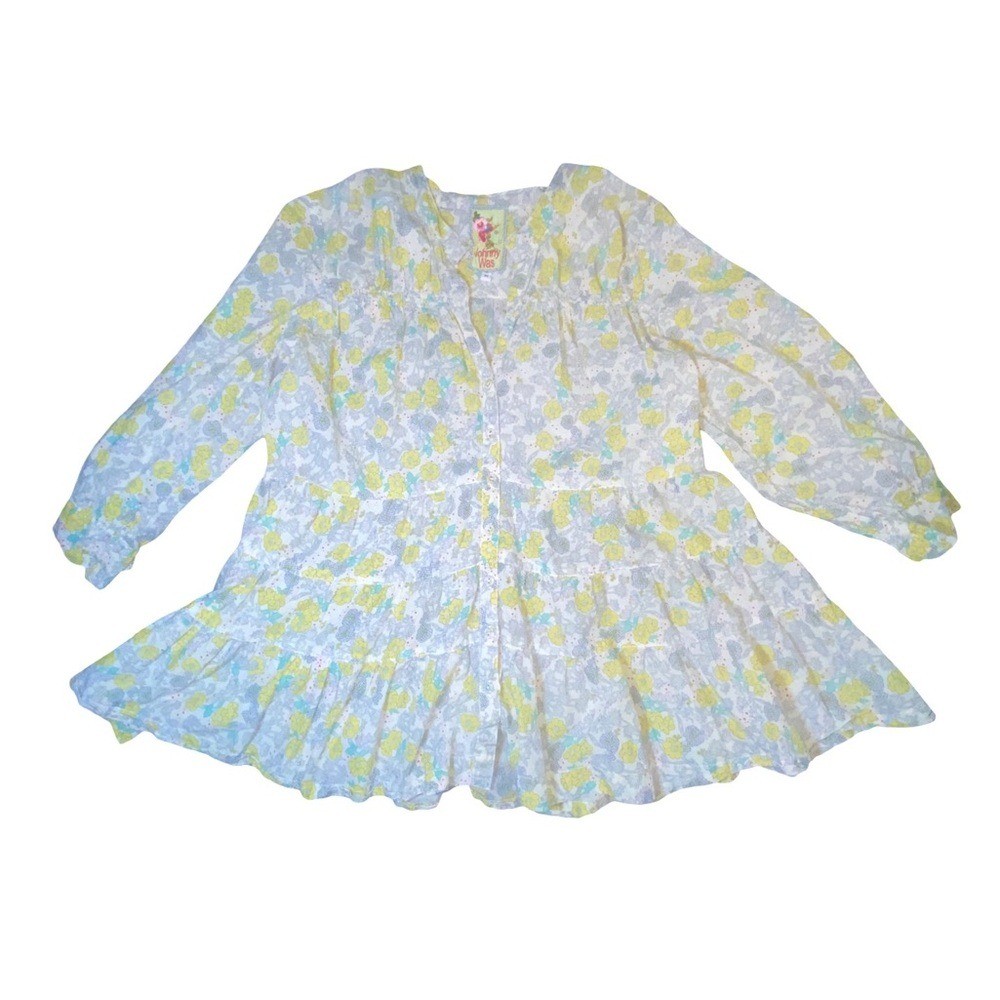 Johnny Was Multicolor Floral Cotton Top size M