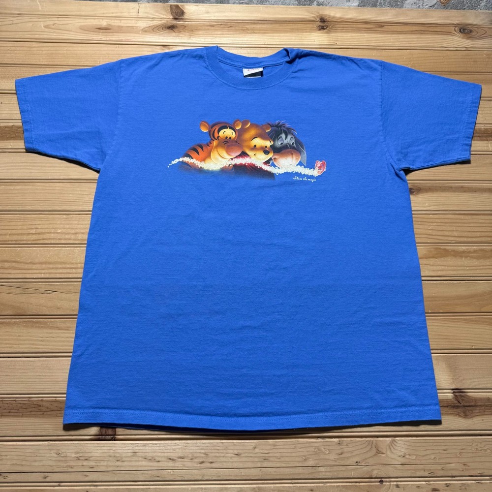 Vintage Y2K Disney Winnie the Pooh Tigger Eeyore Share the Magic T-Shirt - XL