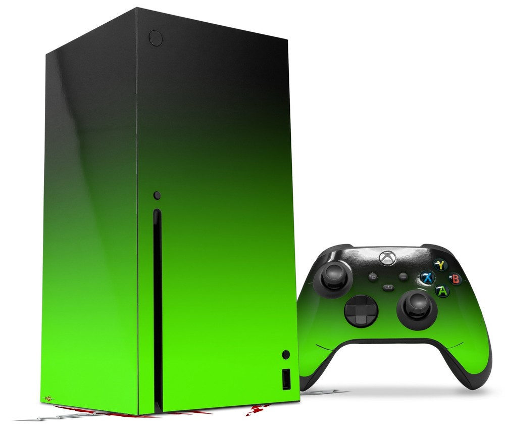 Skin Set for XBOX Series X Smooth Fades Green Black