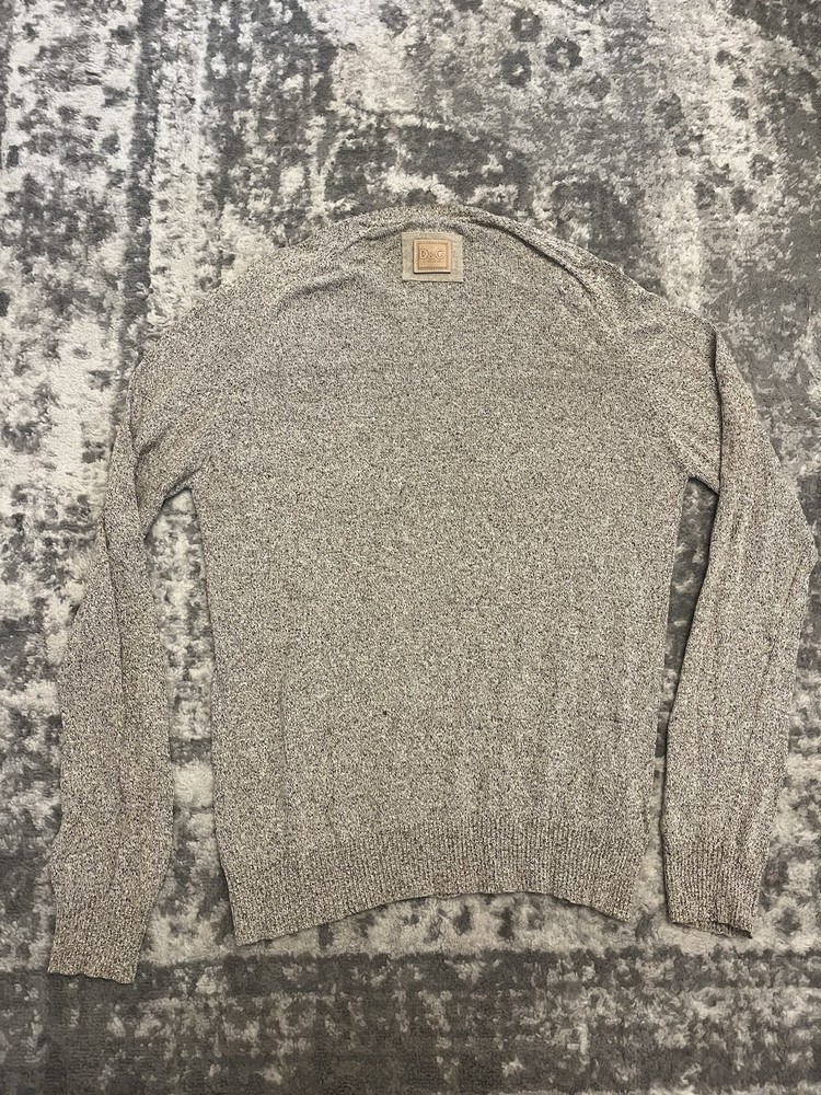Vintage D&G Dolce Gabbana Logo Back Neck Sweater Size 54