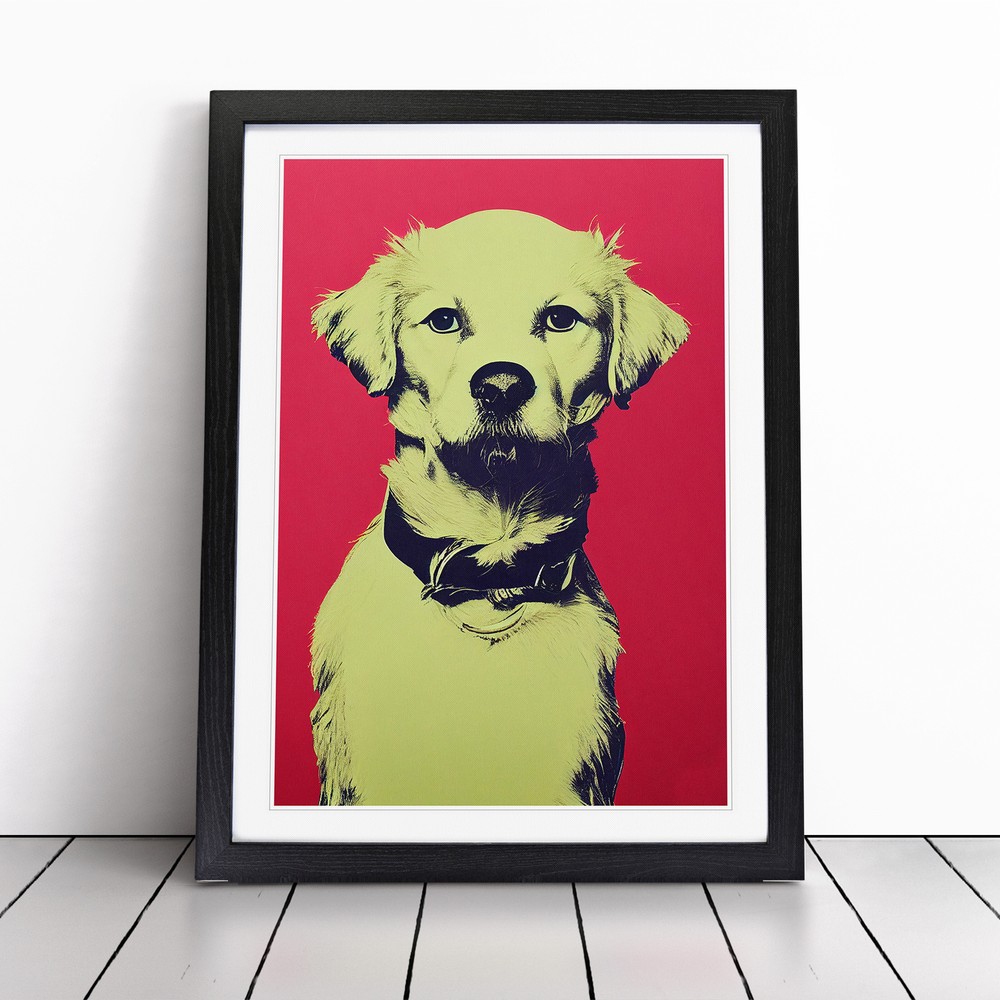Pop Art Puppy Dog Wall Art Print Framed Canvas Picture Poster Decor Living Room