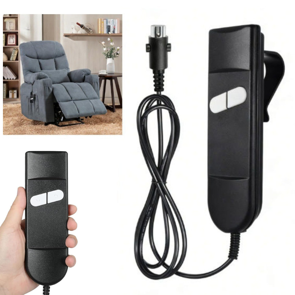 2 Button 5Pin Electric Lift Chair Remote Replacement Power Recliner Hand Control