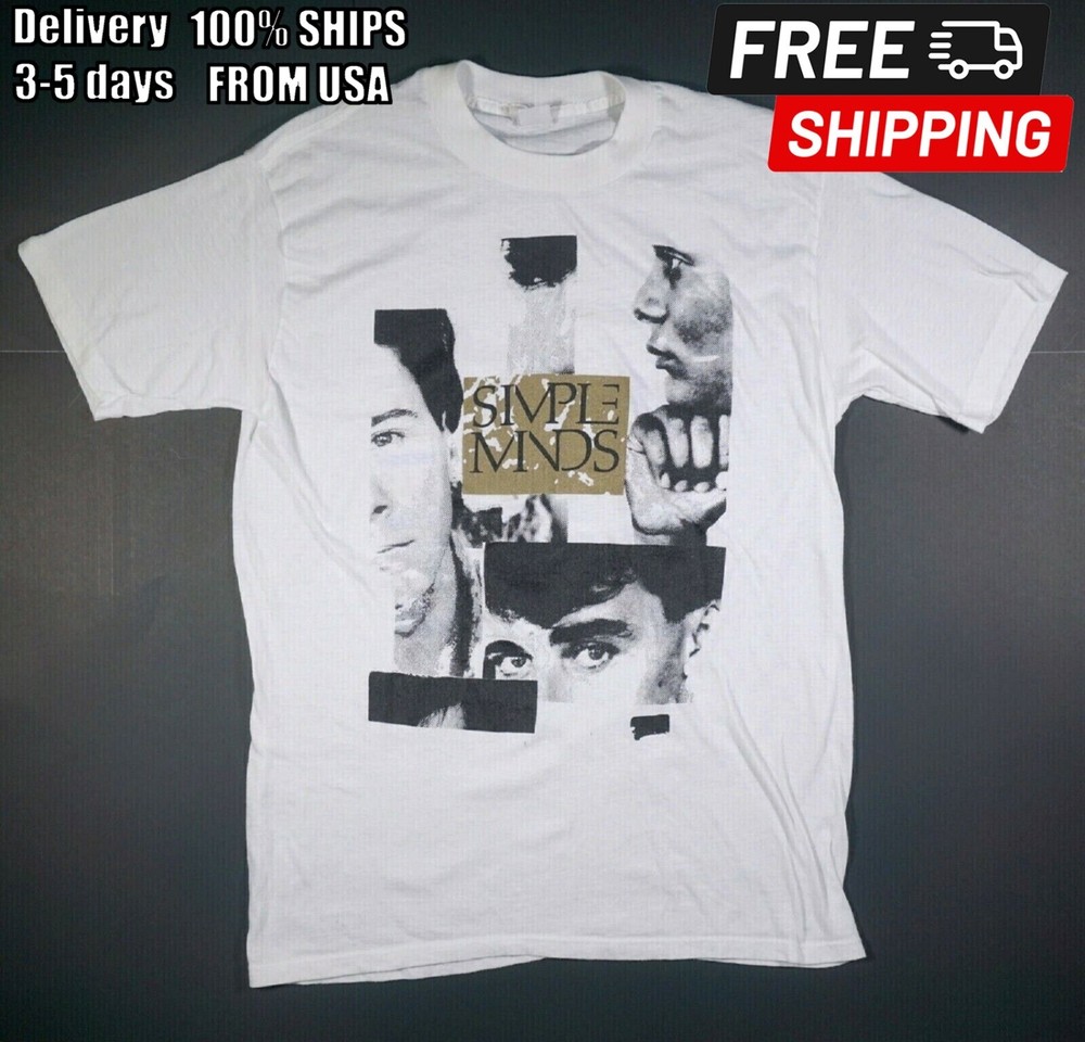 Vintage Simple Minds 1985-86 World Tour  Gift For Fan White  All size Shirt