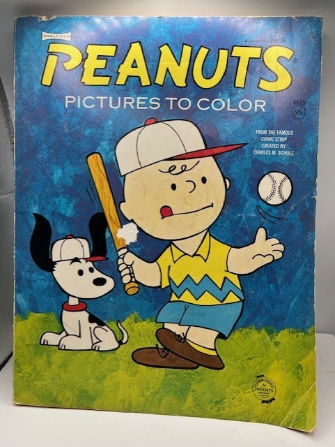 Vintage Peanuts Pictures to Color Coloring Book (1966) Saaalfield