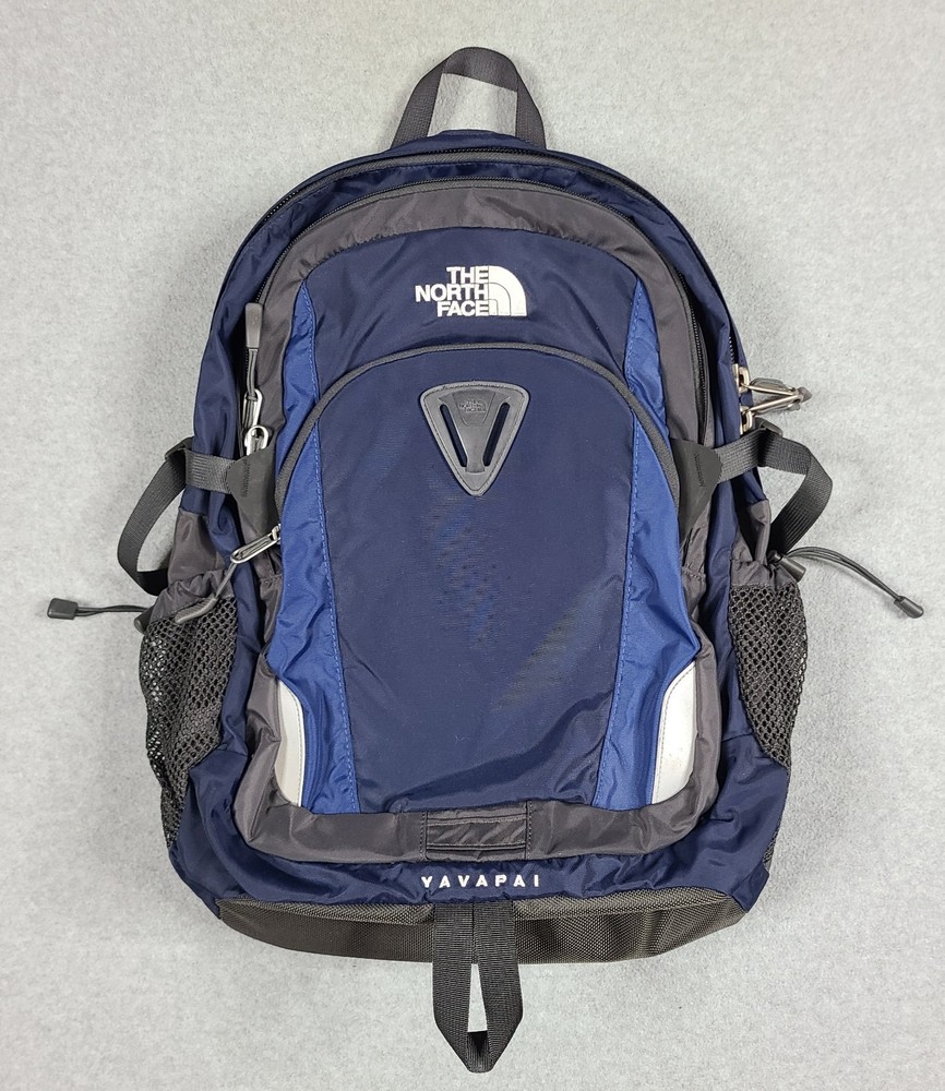 The North Face Vavapai Mountaineering Backpack Blue Padded Laptop Book Bag