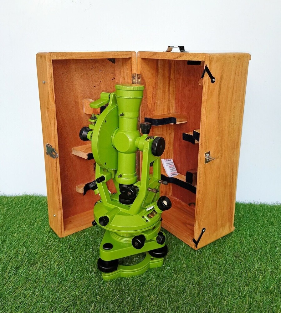 20 Sec Aluminum Transit Theodolite Telescopic Alidade Survey Level W/Wooden box