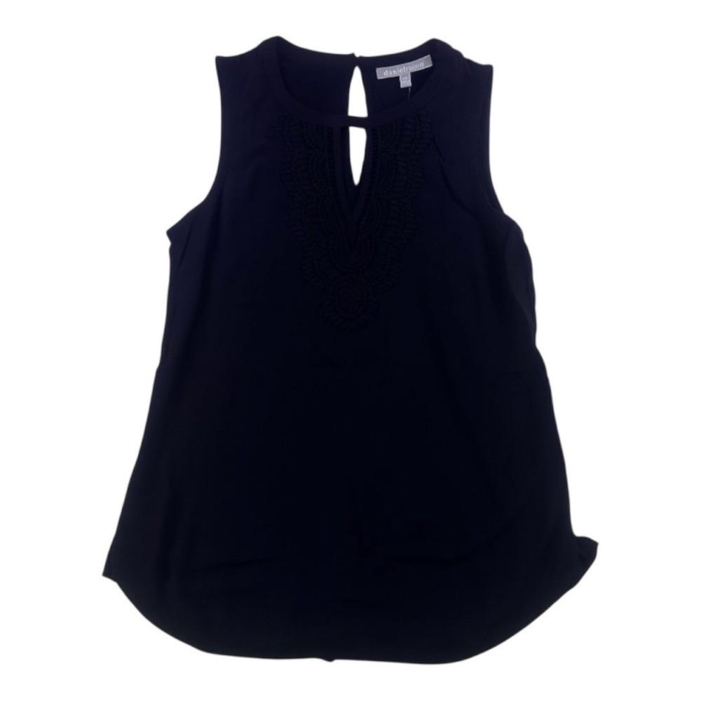 Daniel Rainn Sleeveless Black Textured Panel Blouse NWT XS