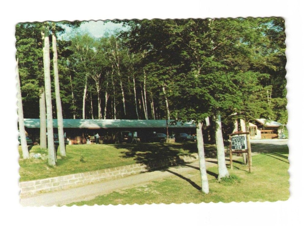 Apostle View Motel Bayfield WI Vintage postcard Unposted