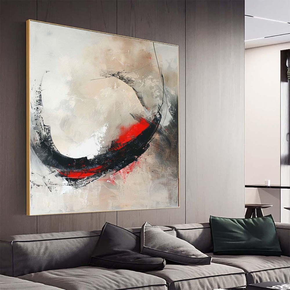 Large Original Modern Art Painting On Canvas Brown Abstract Artworks Handmade