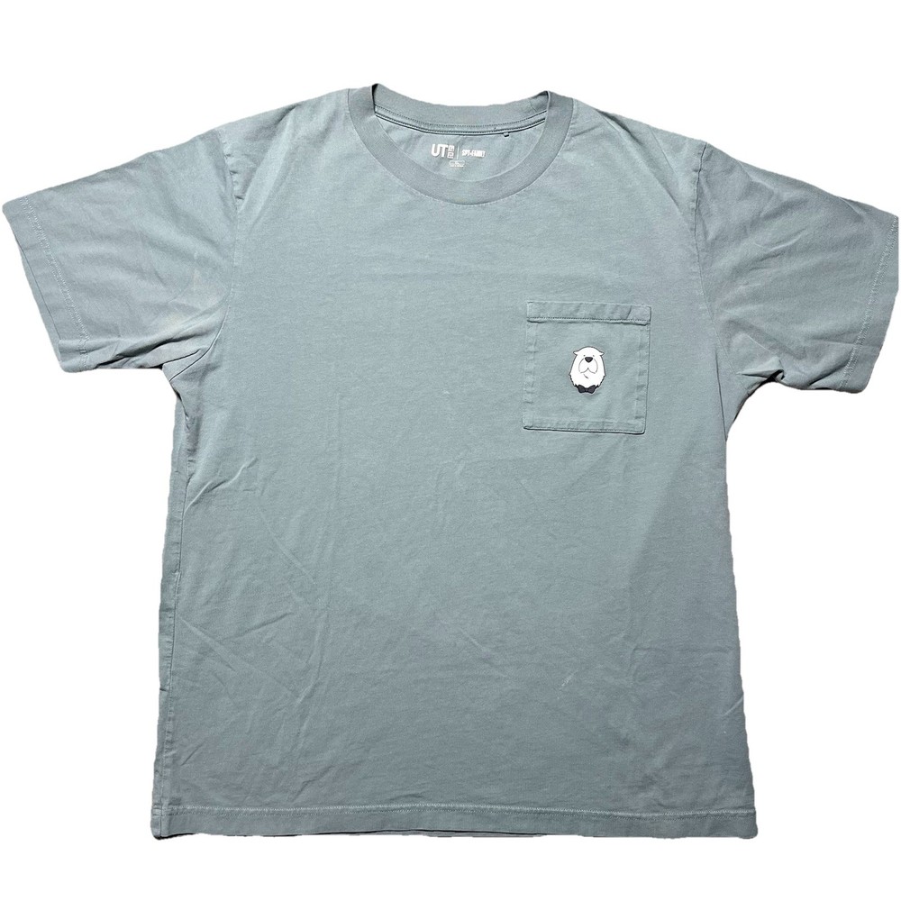Spy x Family Shirt XL Blue Uniqlo UT Bond Forger Pocket Anime Graphic Tee