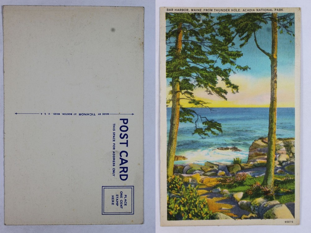 Acadia National Park, Bar Harbor, Maine, USA - Vintage Postcard-image
