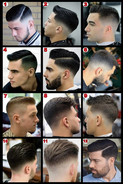Barbershop Salon Men's Hairstyle Guide Poster Canvas Painting Posters and Prints