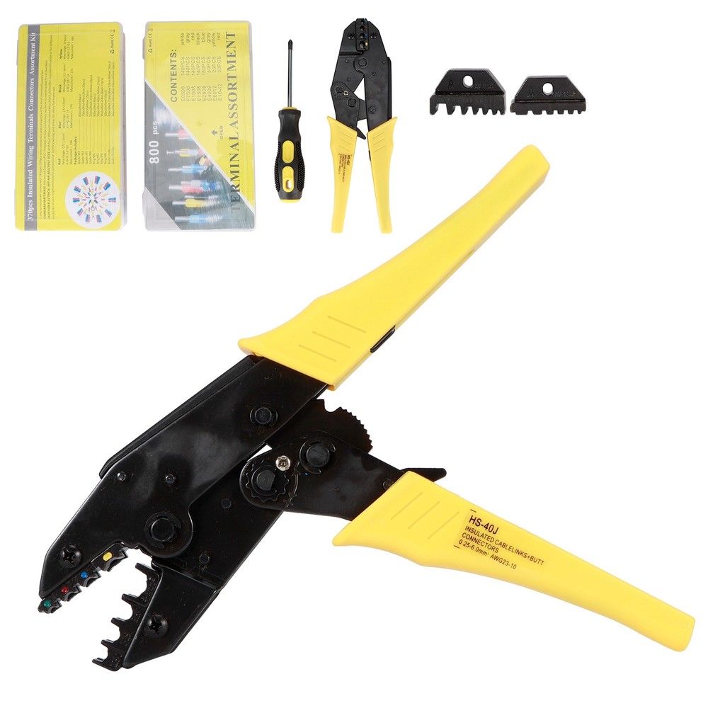 Wire Crimper Tool Set MultiFunction Terminal Crimper Ratcheting Ferrule AOS