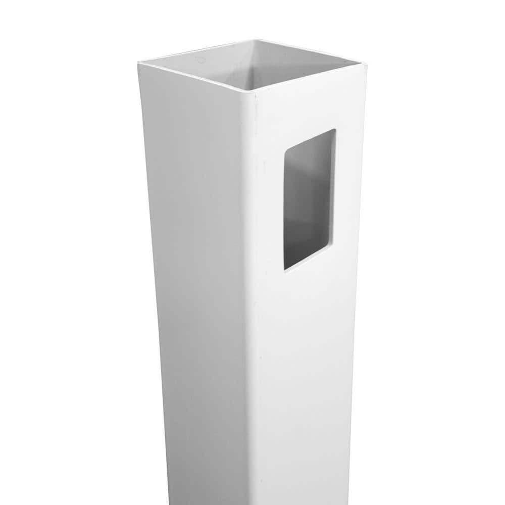 5 in.x 5 in.x 8.75 ft.White Vinyl Fence Gate End Post