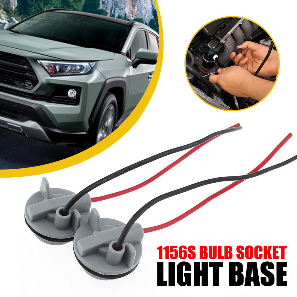 1156S Universal Pigtail Wire Socket Female Harness For Front Turn Signal Lamp US