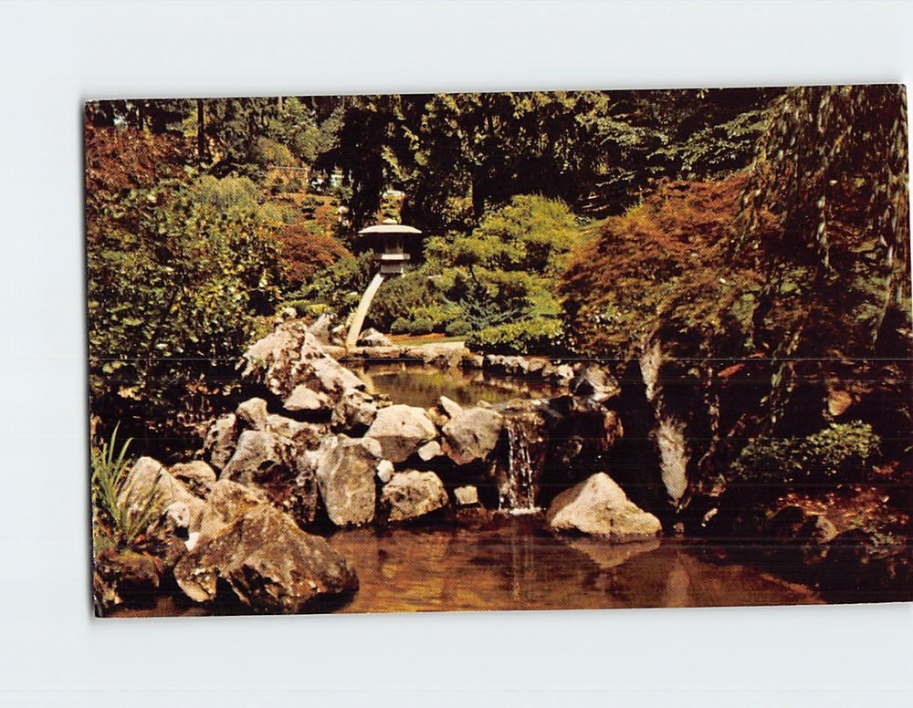 Postcard Japanese Garden Portland Oregon USA