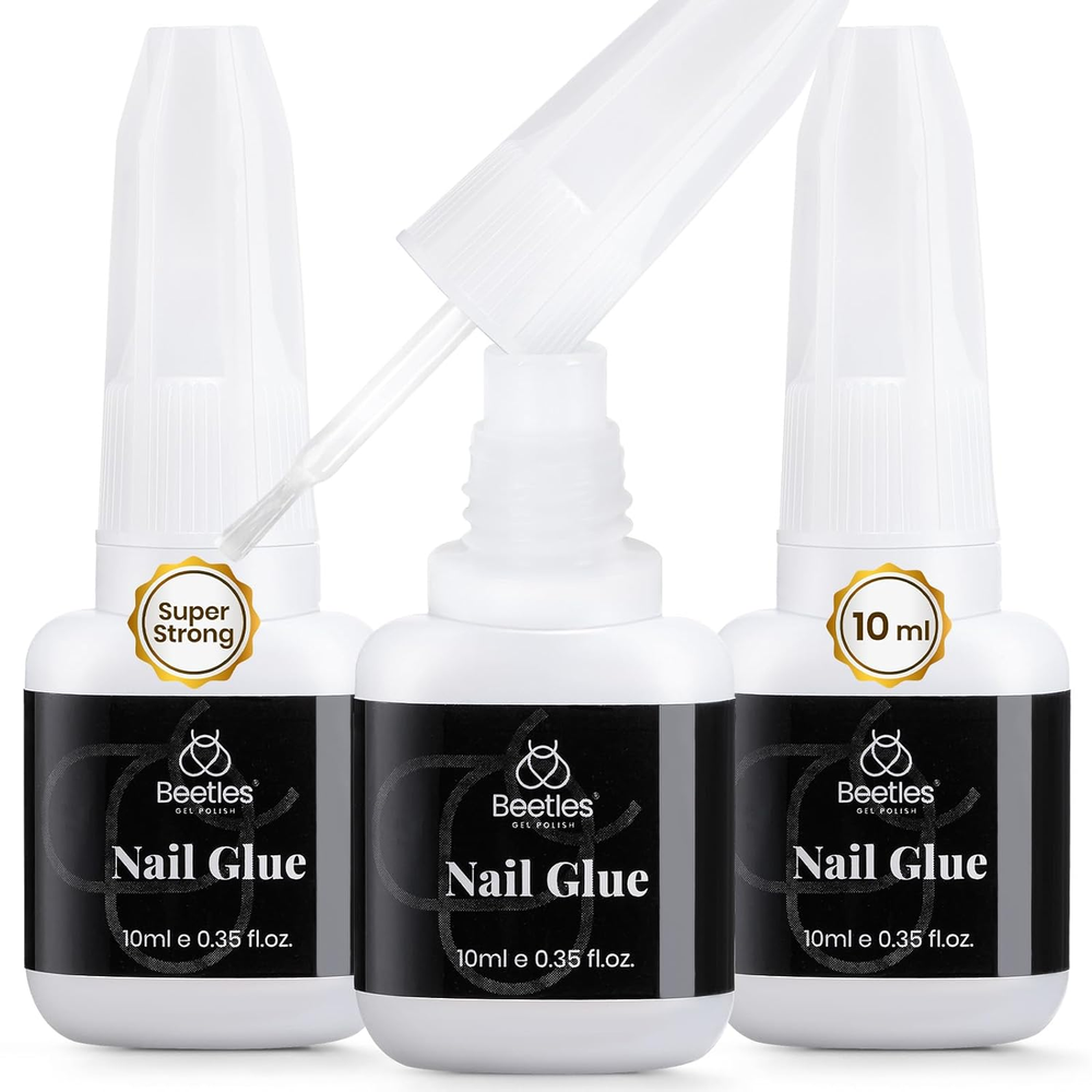 Beetles Nail Glue Super Strong 3PCS 10ML Brush On Press On Acrylic Tips
