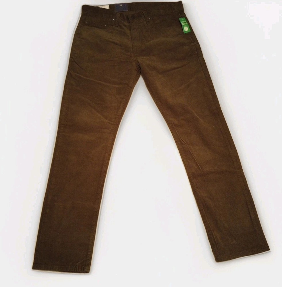 Gap Men's Slim Fit Brown Corduroy Pants 30x30 GapFlex
