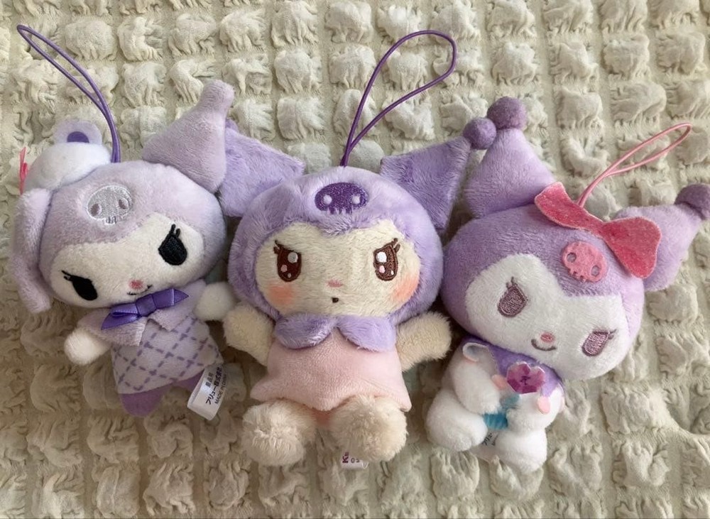 Sanrio Kuromi Plush Doll Set of 3 Official Character Stuffed Toys