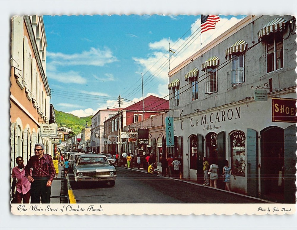 Postcard The Main Street of Charlotte Amalie St. Thomas Virgin Islands USA