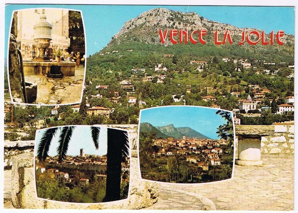 France Postcard Vence La Jolie Cote d'Azur French Riviera Multi View