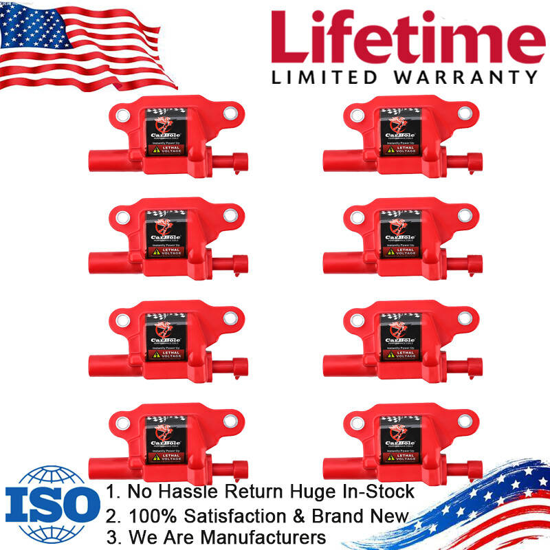 8PCS UF413 Ignition Coil Pack Compatible with Chevy Silverado 1500 GMC 5.3L 6.0L 6.2L Engine C1511