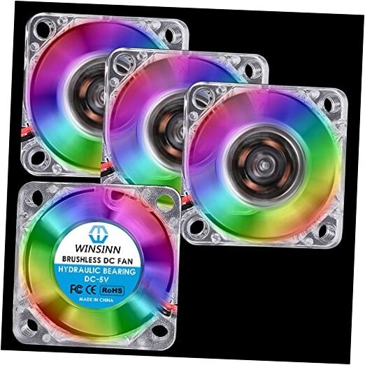 RGB Fan LED Colorful 3D Printer Micro 5 Volt Fans 3010 Hydraulic 30mm 5V