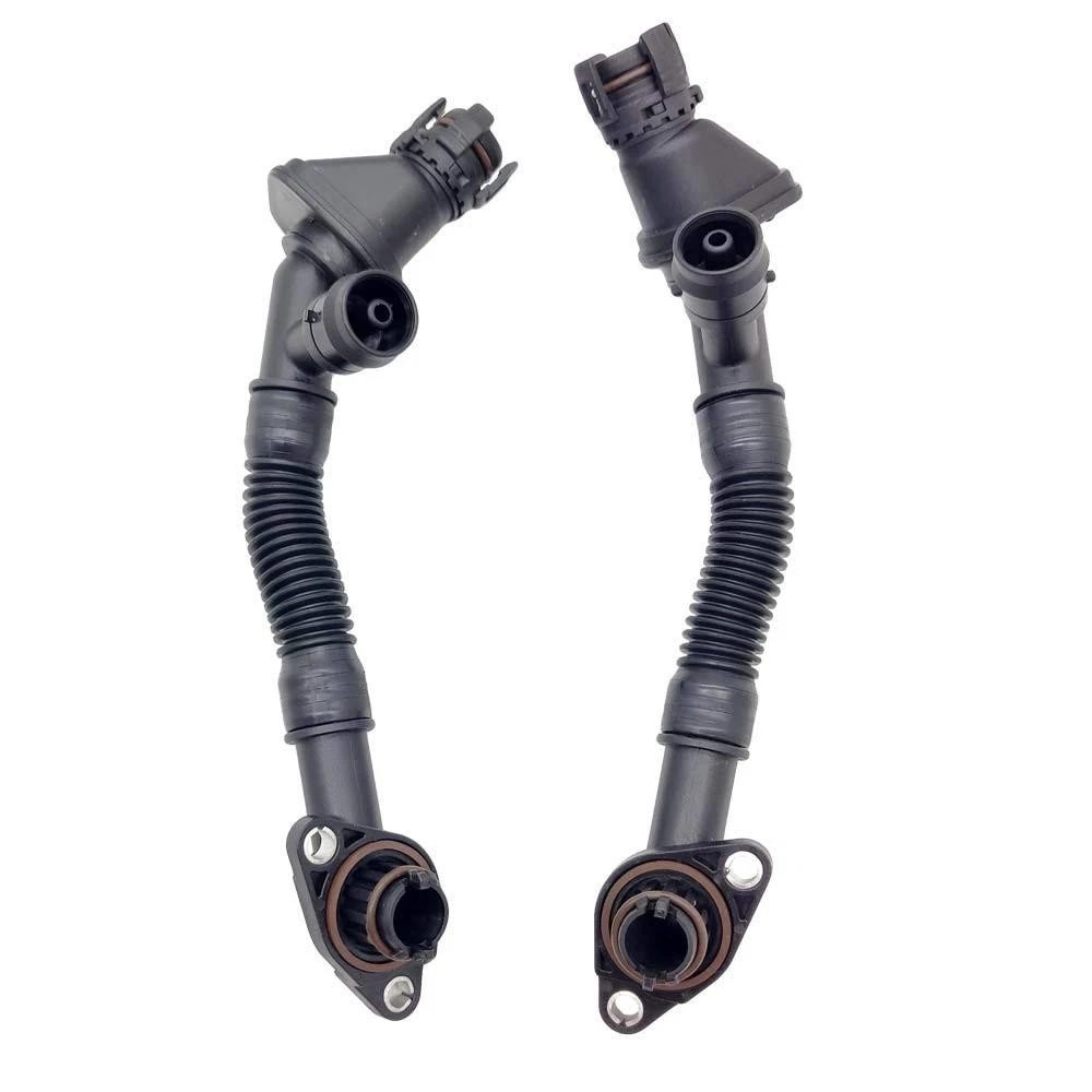 Set of 2 Crankcase Vent Hose Left and Right N63 Pcv for Bmw 550i 650i 750i X5...