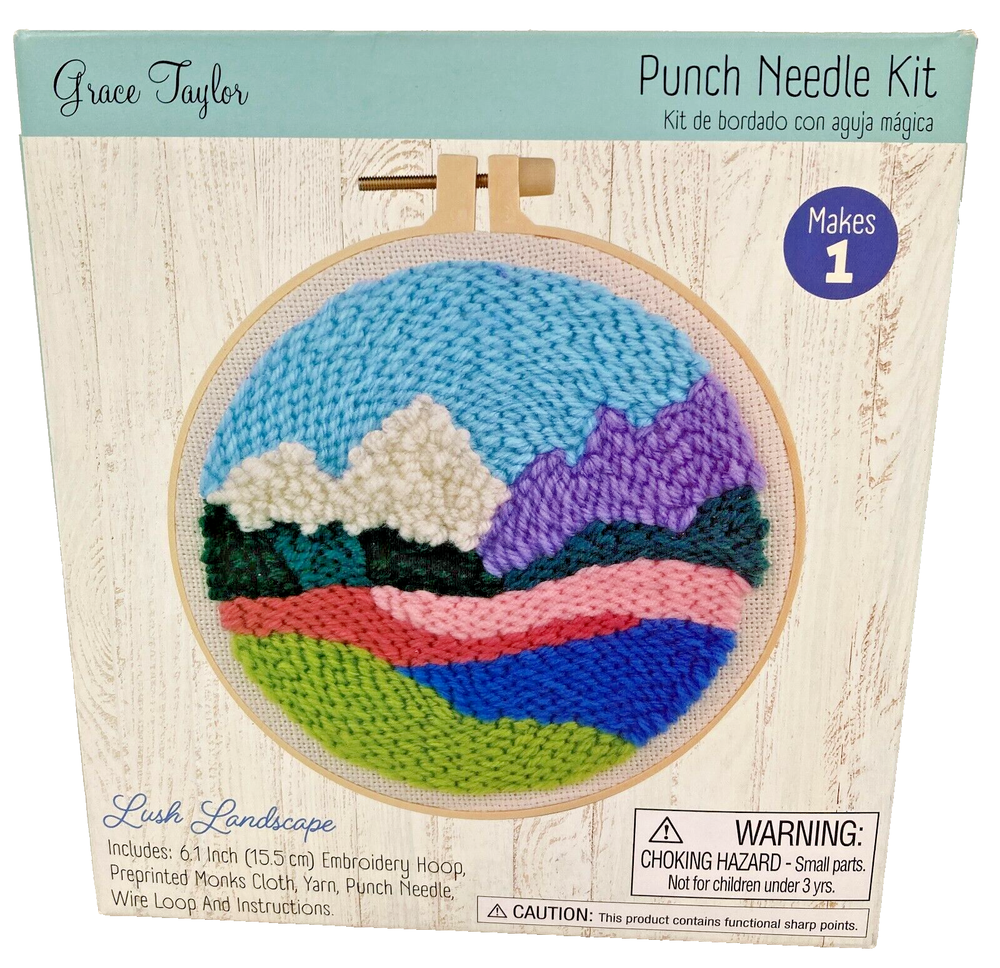 Punch Needle Kit Lush Landscape by Grace Taylor Complete 6.1 Inch Hoop