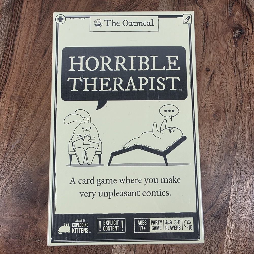 Horrible Therapist Adult Party Game Ages 17+ Mature Explicit Humor Card Game NEW