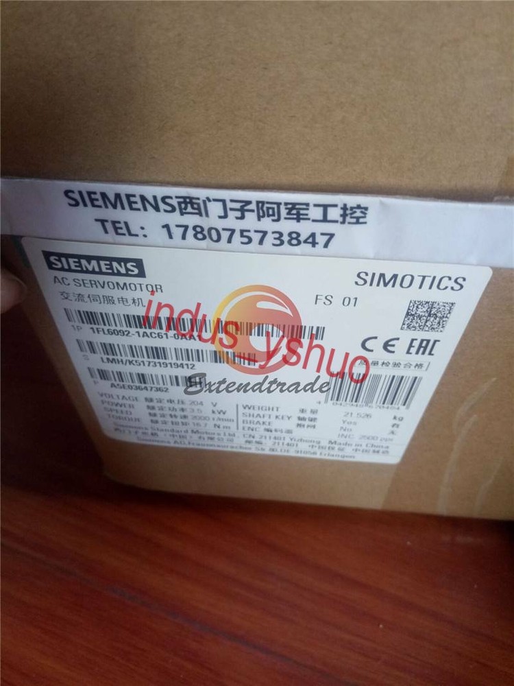 1PCS NEW SIEMENS Servo Motor 1FL6092-1AC61-0AA1