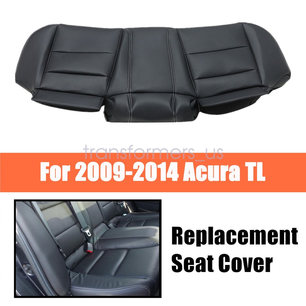 Fits 2009-2014 ACURA TL Rear Bench Bottom Perforated Leather Seat Cover Black