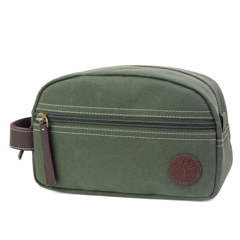 Kit organizador de viaje de lona para bolsa de artículos de tocador para hombre, oliva, tamaño