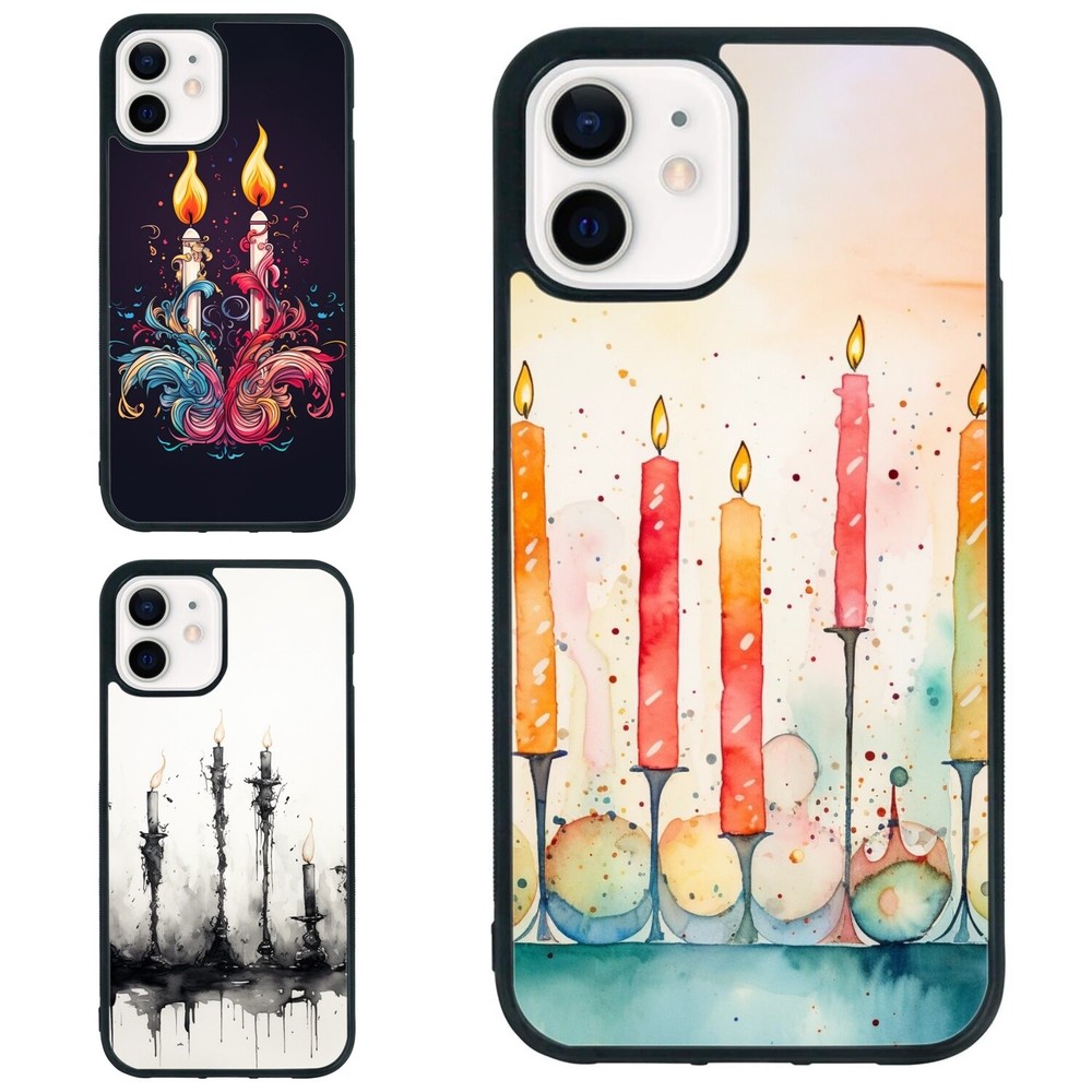 Durable Case watercolor Candles candlelit For iPhone XS XR 6 7 8 Plus SE 2nd 3rd