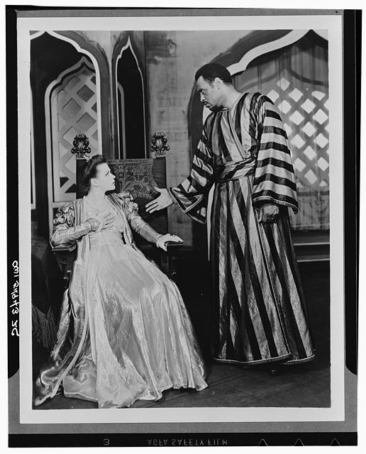 Photo:Broadway Othello Paul Robeson Uta Hagen 1943 Theatre Guild Scene