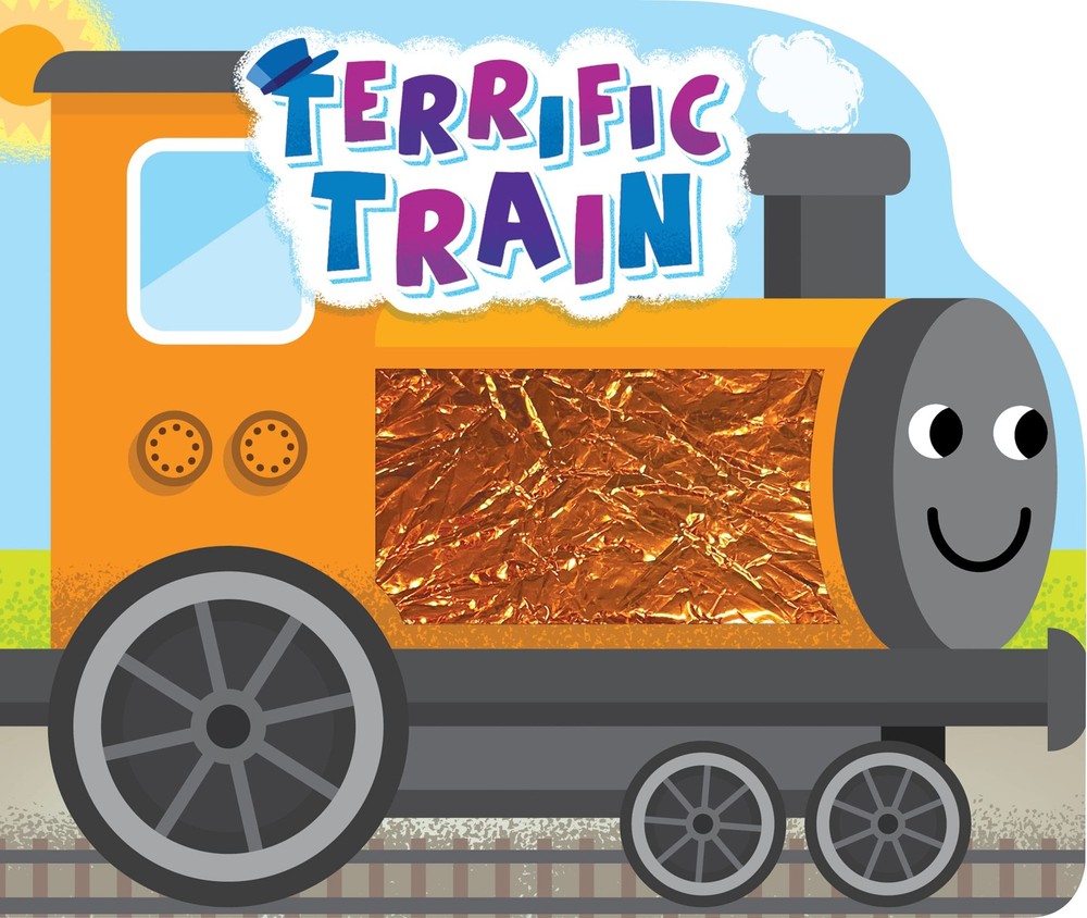 Little Hippo Books Terrific Train - Touch and Feel Board Book - Sensory Board B,
