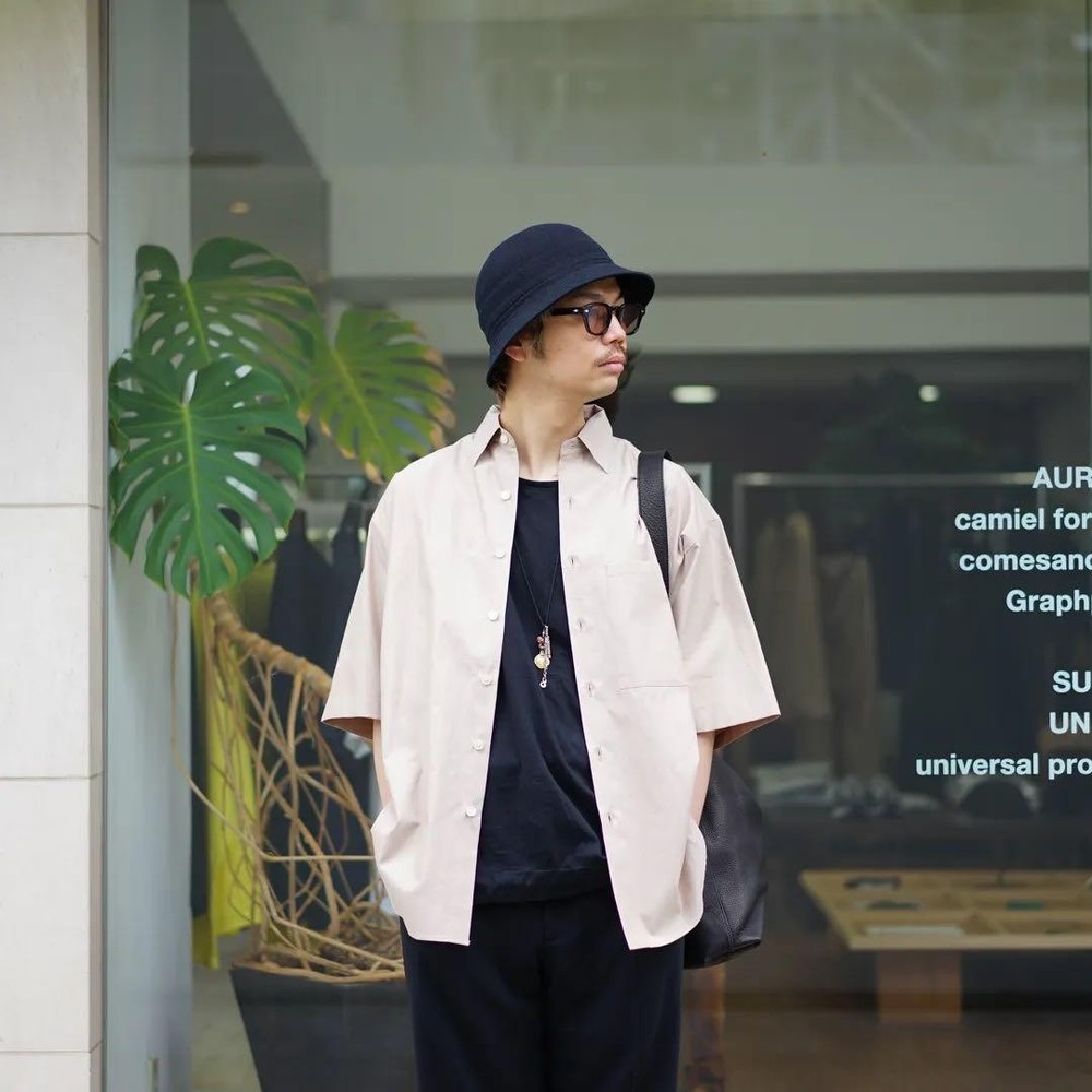 [Good condition] AURALEE WASHED FINX TWILL SASARArt sleeve shirt size 5