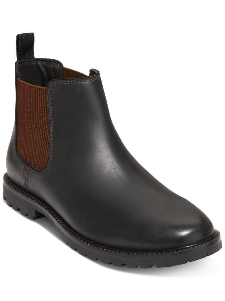 Cole Haan Mens Black Midland Chelsea Boot with Block Heel Size 8M