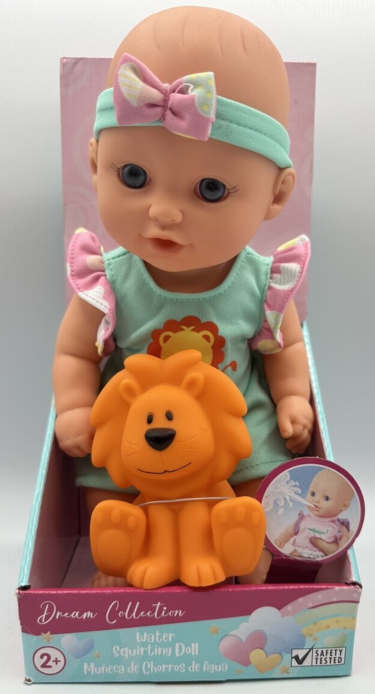 Lion Water Squirting Doll Bath Toy Safety Tested for Ages 2 and Up
