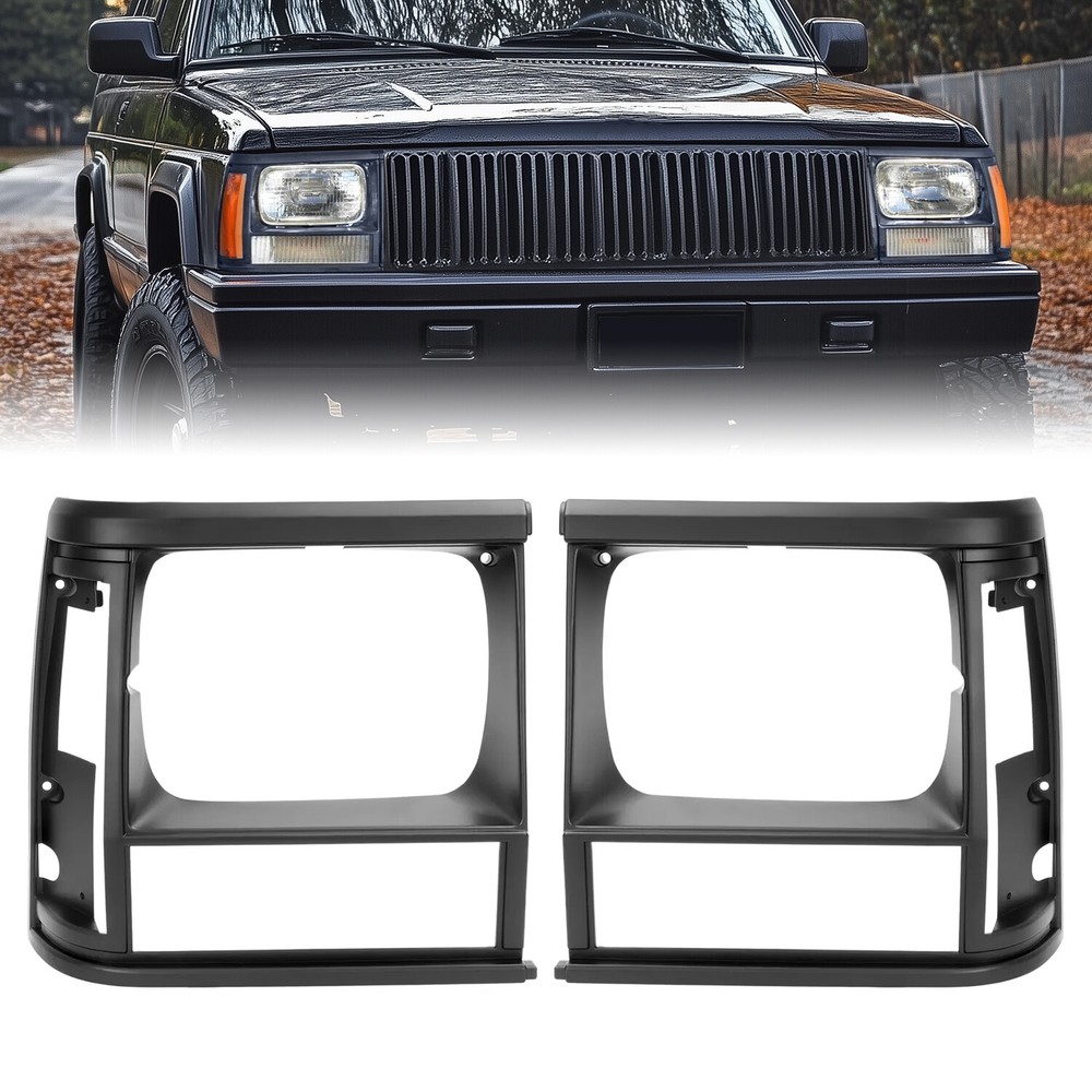 Headlight Bezel Headlight Door For Jeep Cherokee Sport 1991-96 & Comanche 91-92