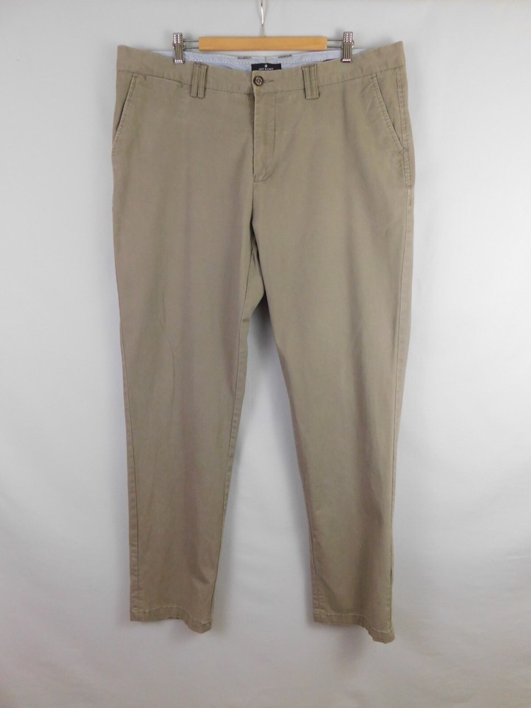 Jeff Banks Slim Fit Beige Chino Dress Pants 40W x 33L Business Casual